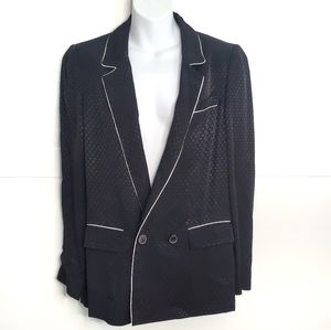 Nwt Zara Womens Polkadot Black Blazer